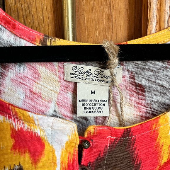 Lucky Brand 100% Cotton Top size M - Picture 5 of 5